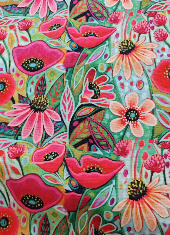 Outdoor Canvas - wasserabweisend - Blumen - bunt